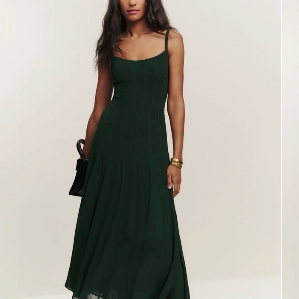 Reformation Katalina Dress (Forest) - Picture 2 of 13